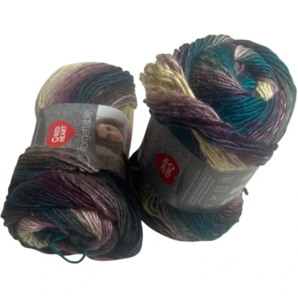 Yarn 6 Redheart Unforgettable Tealberry Yarn medium weight 270 yards each teal Arts & Crafts